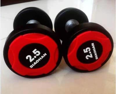 China Custom Adult 2.5kg Gym Fitness Dumbbell Rubber And Steel Material for sale