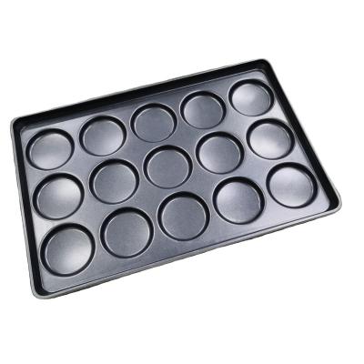 China Sustainable Arc Hamburger Bun Bottom Hamburger Pan/Non-Stick Bun Baking Tray for sale