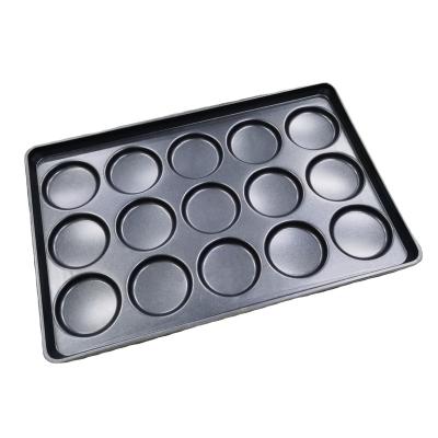 China Sustainable Heavy duty  commercial non stick baking hamburger pans burger bun pan for industrial bakery for sale