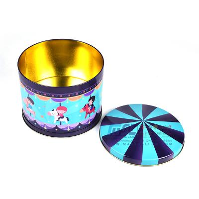 China Food Grade Factory Custom Design Rarousel High Quality Round Rotating Music Tin Can With Musical Movements for sale