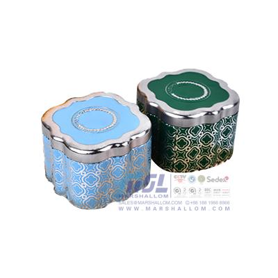 China High Quality Food Grade Flower Shape Metal Candle Travel Tins Box Custom Candle Tin Container for sale