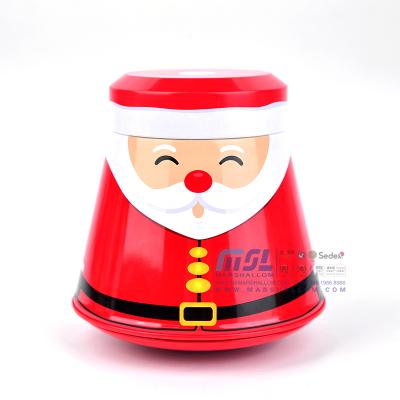 China Packaging To Custom Design Santa Claus Red Nose Tumbler Shap Packaging Tin Box for sale