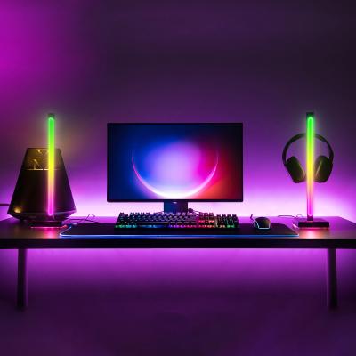 China Mobile Phone RGB PC Gaming Headset Stand Up Smart Ambient Lighting Tower with App Smart Control Music Rhythm Light Voice-Activated Light for sale