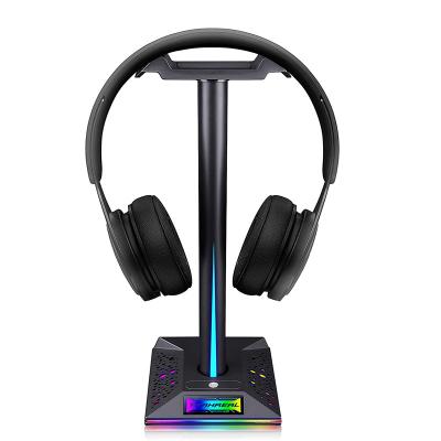 China New Design Mobile Phone Earphones Stand Support RGB With 4 USB 3.0 Hub Docking For Gaming Earphone Max Support RGB With USB Port for sale