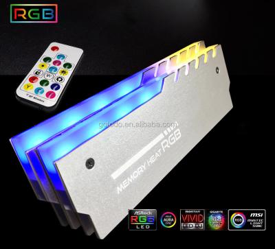 China Luxury Gaming Memory RAM 256 Color Radiator Vest Fin Auto Change Cooling Radiation Absorb DDR4 RGB DIY RAM PC Game for sale