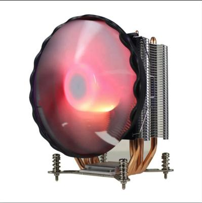 China Remote CPU Cooler Colorful Hotsale RGB IR Light LED Fans with Heatsink Dual Aperture RGB LED Colorful Light Adjust Quiet for sale