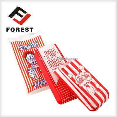 China Recyclable Free Mold Fee Stock Mold Customized Logo Printed Paper Bag , Popcorn Bags for sale