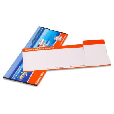 China paper & Flight Ticket Airline Thermal Paper Cardboard Customized Boarding Pass for sale