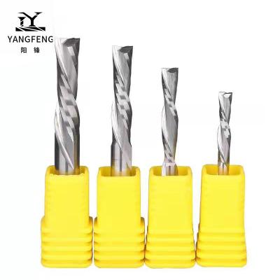 China CNC Woodworking Router Bit CNC 2 Flute Down Cut Router Bit Cutter Two Flutes Down Cut Cutting Tools Tungsten Carbide End Mill end mill for wood and mdf for sale