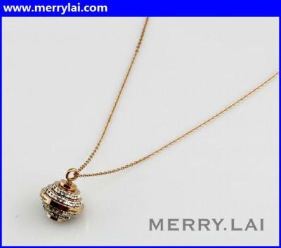 China Hot sale France stainless steel rose shinning gold necklace jewelry for sale