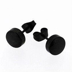 China Handcrafted Stainless Steel Urban Mens Black Male Stud Earrings for sale