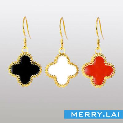 China Stainless Steel Stainless Steel OEM Production Four Leaf Charm Smart Earring for sale