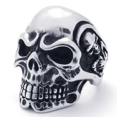 China Gothic Biker Mens Konov Stainless Steel Jewelry Vintage Stainless Steel Skull Ring for sale