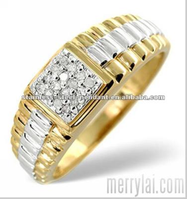 China Steel For Awesome Gold Rings With Crystal For Men (ML-12-YO0914-002) for sale