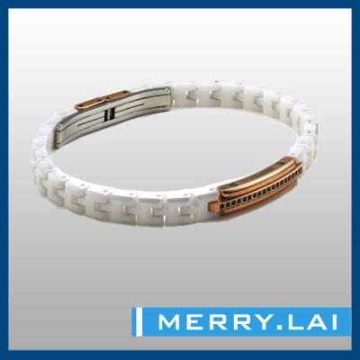 China Factory outlet center hot sale fashionable stainless steel ceramic bracelet, polishing ceramic jewelry (ML-13-YO0801-001) for sale