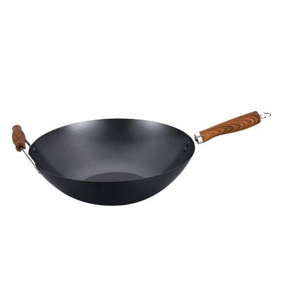 China Sustainable Cookware Carbon Steel Wok Chinese Cookware Non Stick Stir-Fry Wok Cooking Non Stick Wok Pan Pot for sale