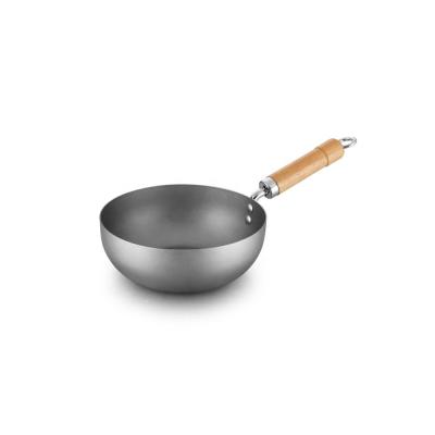 China 4sizes 16cm 18cm 20cm Sustainable Aluminum Sauce Pan 22cm Snow Polishing Pan With No Liner for sale