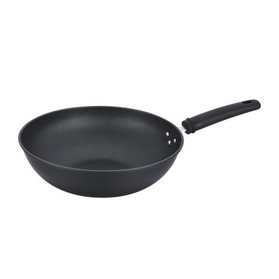 China Wholesale Non Stick Chinese Wok Pan With Bakelite Handle Non Stick Carbon Steel Wok Viable Factory for sale