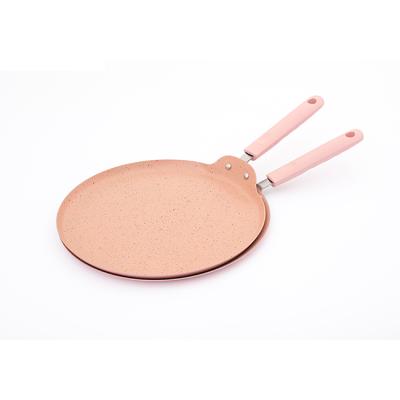 China Viable Pink Nonstick Coating Around Pan Frying Pan Baking Pan for sale