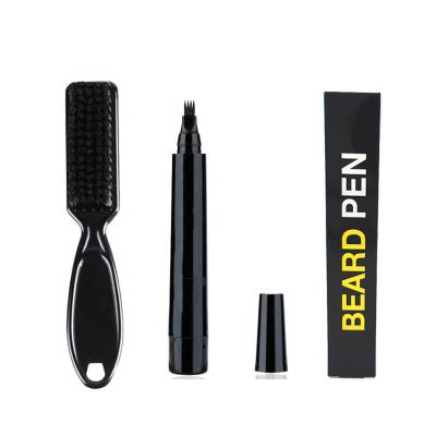 China 2021 Newest Private Label DEEP CLEANING Men's Beard Filling Kit Pencil Waterproof Long Lasting Cover Beard Pen for sale