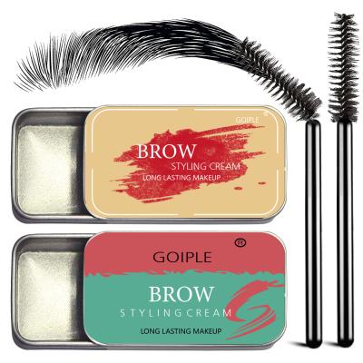 China Waterproof Eyebrow Set Brow Styling Gel With Natural 90 Angle Spiral Brow Brush Brow Soap Three-Dimensional Eyebrow Styling Cream for sale