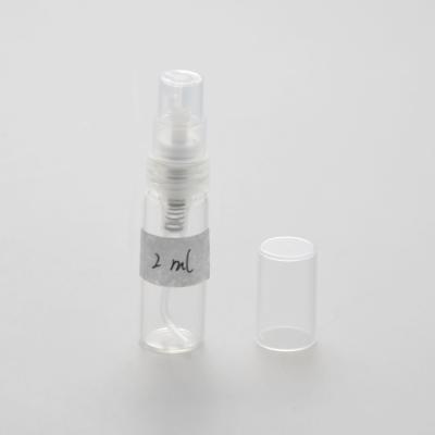 China Non Spill Mini Glass Perfume Bottle 2ml Tester Tube , Perfume Vial Bottle for sale