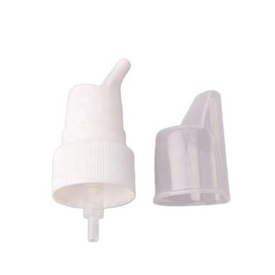 China Non spill 30mm pp white spike delivery nasal spray pump pumpin ribbed closure for sale