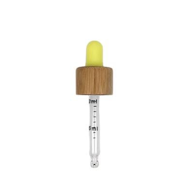 China Bamboo dropper with plastic pipette and bulb dropper pipette glass bamboo dropper for essential oil bottle for sale