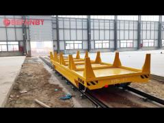 Rail Operted Factory Transport Cart,Insulated Wheels Electrical Transfer Trolley