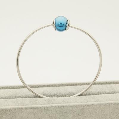 China TRENDY Fashion Jewelry Baking Blue Polish Plastic Bead Bracelet For Lady Gift Party for sale