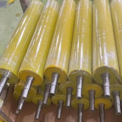 China Durable Silicon Rubber Coated Steel Rollers For Coating Industry Rubber Covered Rollers for sale