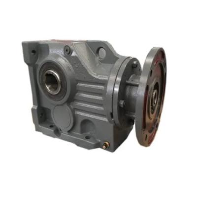 China KF67 Solid Shaft Right Angle Speed Reducer Gearbox Helical Bevel Motor Speed Reducer met uitgangsas Te koop