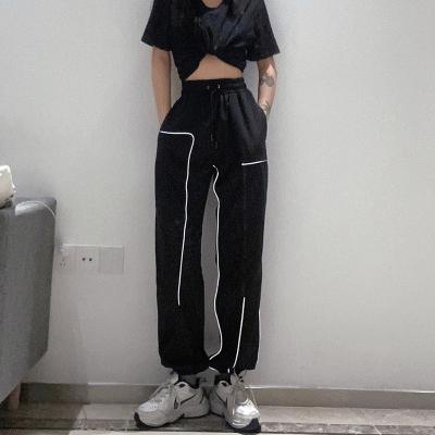 China Anti-Wrinkle Women's Clothing Women's Reflective Pants Women's Casual Sports Pants Trousers Joggers for sale