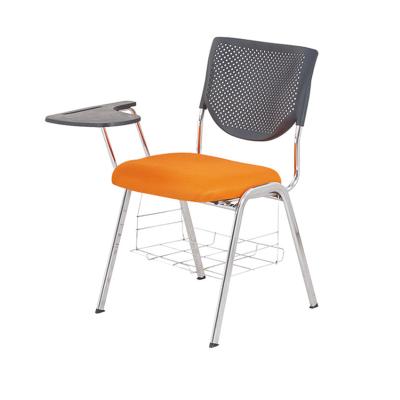 China Adjustable (Height) Visitor Chair School Study Chair With Writing Board Metal Steel Chairs for sale