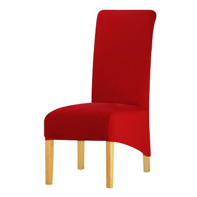 China Large Simple Solid Color Customizable High Quality Spandex Half Seat Dining Chair Cover For Living Room/Kitchen for sale