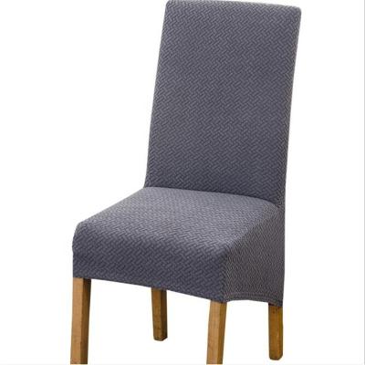 China Knitting Textured Stretch Velvet XL Size Available Style Simply 9 Colors Half Dining Chair Cover For Dining Room for sale