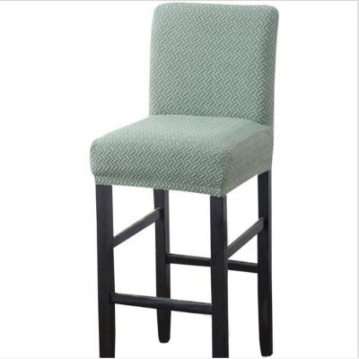 China Simple New Style High End Twill Textured Velvet Bistro Chair Cover For Bar Chair for sale