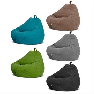 China Europe Bean Bag Chair Cover Ultra Soft Corduroy Washable Zipper Bean Bag Chair Sturdy Sofa Cover (No Filler) for sale