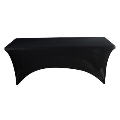 China Simple Four Way Stretch Spandex Tight Fit Rectangular Table Cover For Outdoor Party Wedding for sale