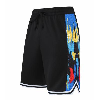 China Breathable Basketball Shorts Zipper Pockets Sports Shorts Sports Apparel Uniforms Customized Logo Number for sale