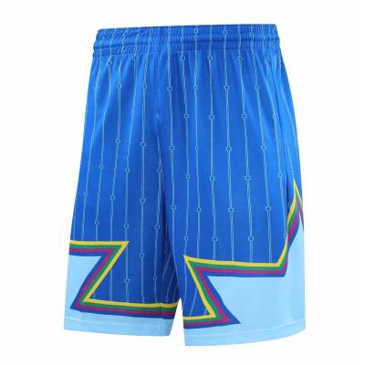 China Breathable Basketball Shorts Zipper Pockets Sports Shorts Sports Apparel Uniforms Customized Logo Number for sale