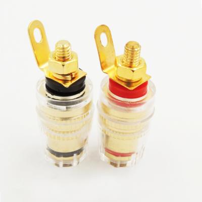 China audio & Manufacture Visual Crystal Transparent Binding Post For Speaker Amplifier 4mm Banana Plug Terminals Audio Connector for sale