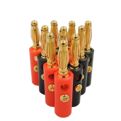 China audio & Hotselling Video Gold Plated 2mm 4mm Banana Plugs For Post Audio Binding Speaker Cable Connector 40mm for sale