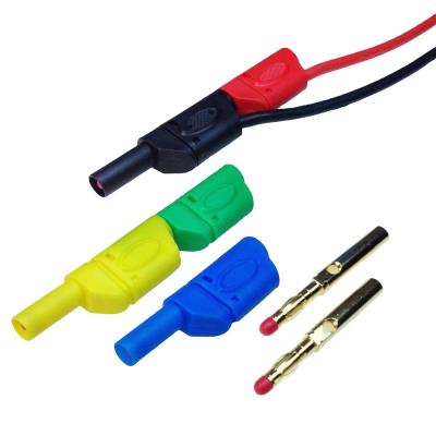 China audio & Video 32A 600V High Pressure Joint Insulated Safety Pad 4mm Banana Plug 54mm 5 Color for sale