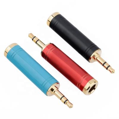 China audio & 3.5mm To 6.35mm Adapter Box Microphone Headset Speaker Microphone Audio Guitar 6.5mm Video Copper Electric Rotor for sale