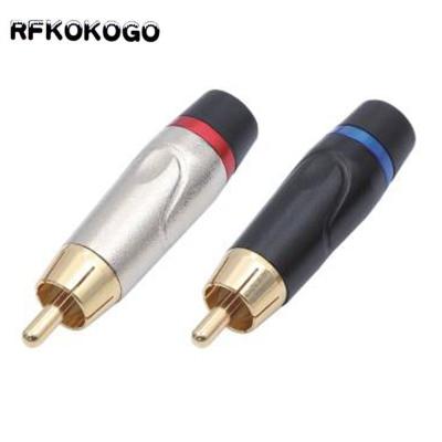 China audio & Hotselling good quality video gold plated male rca plug jack connector for audio cable factory for sale