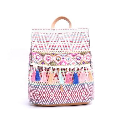 China The Other New Wholesale Fashion Backpack Mini Women Bag Sets Colorful Canvas Shopping Bag Backpack for sale