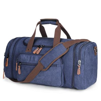 China High Quality Mens Travel Duffel Bag Canvas Weekend Bag With Shoe Compartment Weekend Mens Duffel Bag for sale