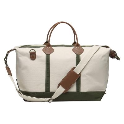 China High Quality Signature Duffel Bag Large Thick Canvas Cotton Canvas Travel Vacation Overnight Bag for sale