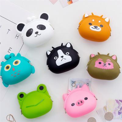 China New Design Wallets Lovely Women New Coin Storage Silicone Bag Panda Cat Bear Mini Pouch Coin Change Bag Wallet Cute Animal Latch Purse for sale